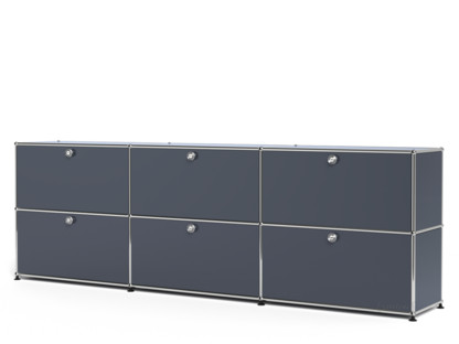 USM Haller Sideboard XL, Customisable Anthracite RAL 7016|With 3 drop-down doors|With 3 drop-down doors
