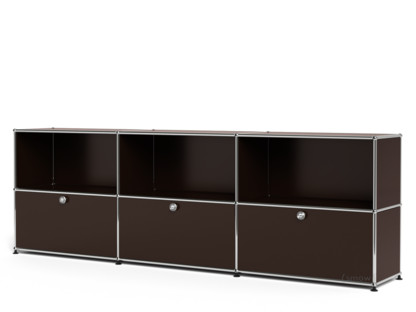 USM Haller Sideboard XL, Customisable USM brown|Open|With 3 drop-down doors