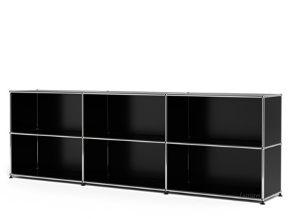 USM Haller Sideboard XL, Customisable Graphite black RAL 9011|Open|Open