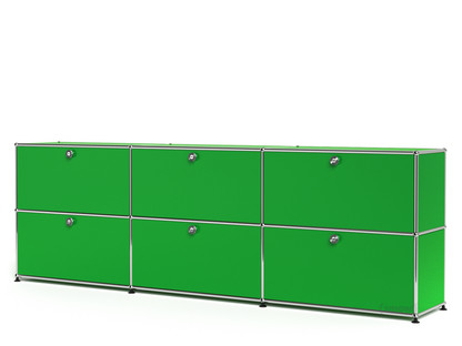 USM Haller Sideboard XL, Customisable USM green|With 3 drop-down doors|With 3 drop-down doors
