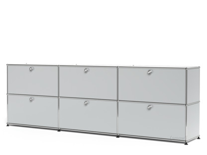 USM Haller Sideboard XL, Customisable Light grey RAL 7035|With 3 drop-down doors|With 3 drop-down doors
