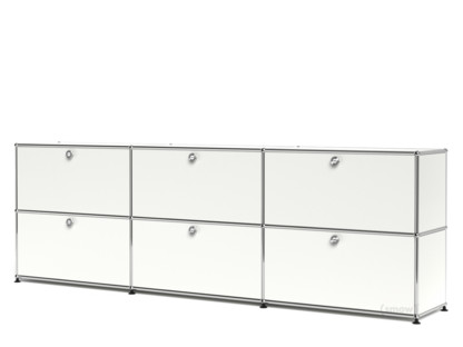 USM Haller Sideboard XL, Customisable Pure white RAL 9010|With 3 drop-down doors|With 3 drop-down doors