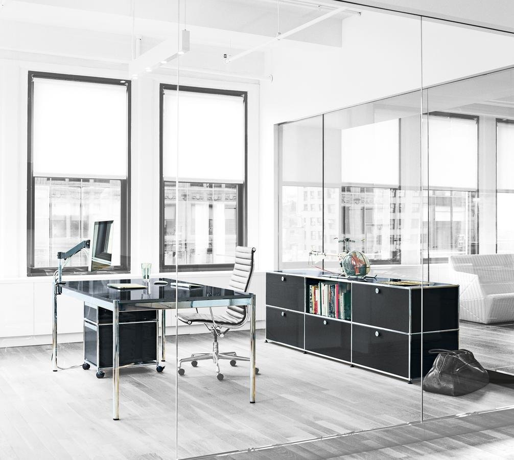 USM Haller Sideboard XL, Customisable, Anthracite RAL 7016, Open, With ...