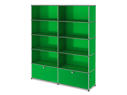 USM Haller Storage Unit L, Customisable USM green|Open|Open|Open|With 2 extension doors