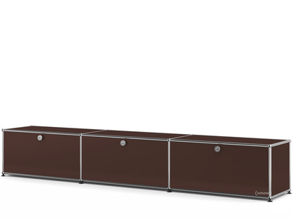 USM Haller Lowboard XL, Customisable USM brown|With 3 drop-down doors|35 cm