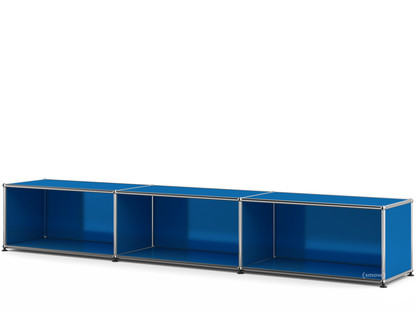 USM Haller Lowboard XL, Customisable Gentian blue RAL 5010|Open|35 cm