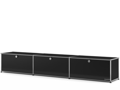 USM Haller Lowboard XL, Customisable Graphite black RAL 9011|With 3 drop-down doors|35 cm