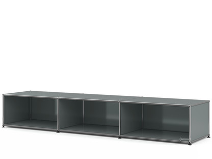 USM Haller Lowboard XL, Customisable Mid grey RAL 7005|Open|50 cm