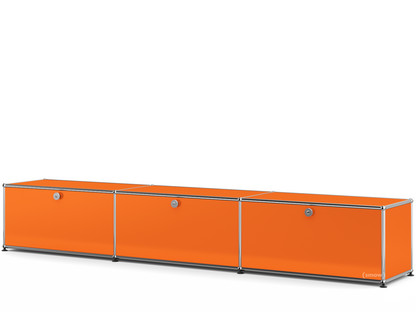 USM Haller Lowboard XL, Customisable Pure orange RAL 2004|With 3 drop-down doors|35 cm