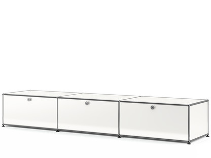 USM Haller Lowboard XL, Customisable Pure white RAL 9010|With 3 drop-down doors|50 cm