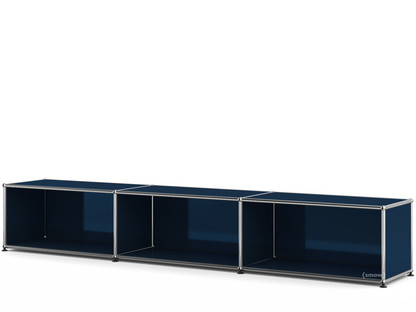 USM Haller Lowboard XL, Customisable Steel blue RAL 5011|Open|35 cm