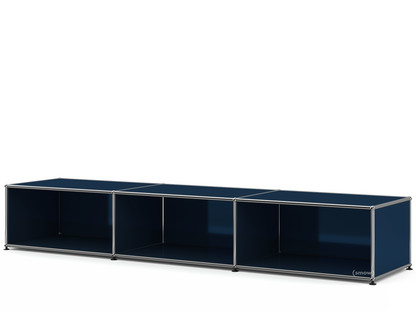 USM Haller Lowboard XL, Customisable Steel blue RAL 5011|Open|50 cm