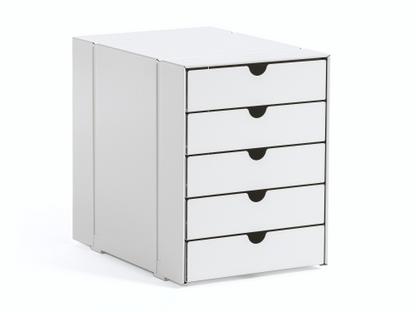 USM Inos Box Set C4 for USM Haller Shelves with 5 trays|Pure white RAL 9010