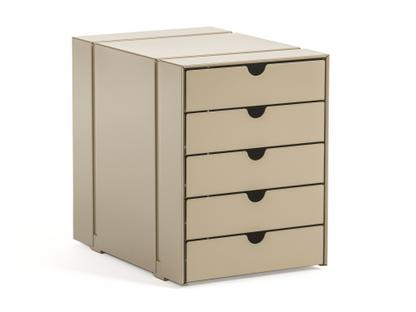 USM Inos Box Set C4 for USM Haller Shelves with 5 trays|USM beige
