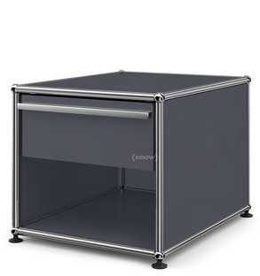 USM Haller Bedside Table with Drawer Anthracite RAL 7016|Small (H 39 x B 42,5 x D 53 cm)