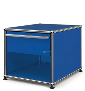 USM Haller Bedside Table with Drawer Gentian blue RAL 5010|Small (H 39 x B 42,5 x D 53 cm)