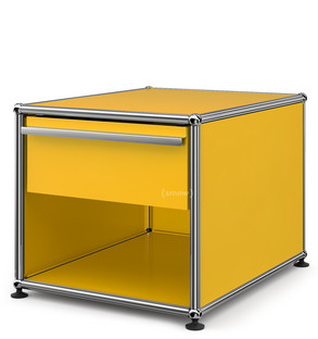 USM Haller Bedside Table with Drawer Golden yellow RAL 1004|Small (H 39 x B 42,5 x D 53 cm)