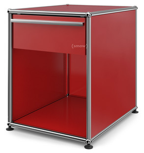 USM Haller Bedside Table with Drawer USM ruby red|Large (H 54 x W 42,5 x D 53 cm)