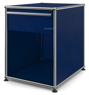 USM Haller Bedside Table with Drawer Steel blue RAL 5011|Large (H 54 x W 42,5 x D 53 cm)