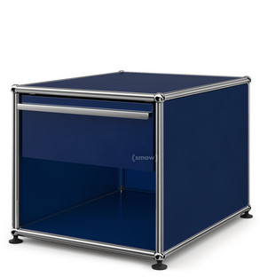 USM Haller Bedside Table with Drawer Steel blue RAL 5011|Small (H 39 x B 42,5 x D 53 cm)