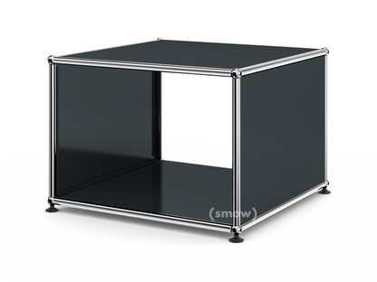 USM Haller Side Table with Side Panels 50 cm|without interior glass panel|Anthracite RAL 7016