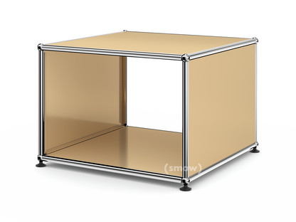 USM Haller Side Table with Side Panels 50 cm|without interior glass panel|USM beige