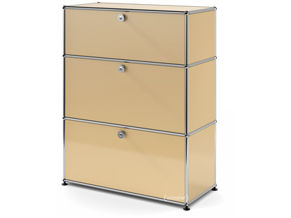 USM Haller Storage Unit with 3 Drawers H 95 + 4 x W 75 x D 35 cm|USM beige