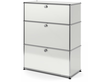 USM Haller Storage Unit with 3 Drawers H 95 + 4 x W 75 x D 35 cm|Light grey RAL 7035