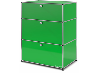 USM Haller Storage Unit with 3 Drawers H 95 + 4 x W 75 x D 50 cm|USM green