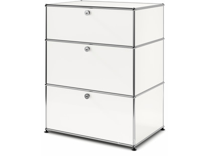USM Haller Storage Unit with 3 Drawers H 95 + 4 x W 75 x D 50 cm|Pure white RAL 9010