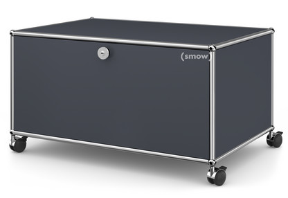 USM Haller TV Lowboard with Castors With drop-down door and rear panel|Anthracite RAL 7016