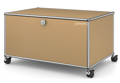 USM Haller TV Lowboard with Castors With drop-down door and rear panel|USM beige