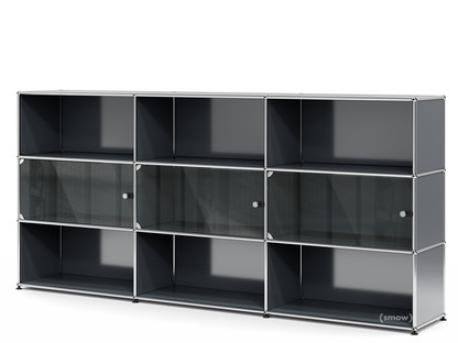 USM Haller Highboard XL with 3 Glass Doors 