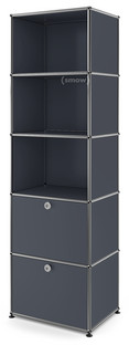 USM Haller Bookcase 50 With 2 drop-down doors|Anthracite RAL 7016
