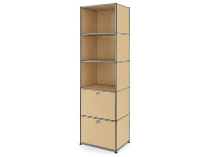 USM Haller Bookcase 50 With 2 drop-down doors|USM beige