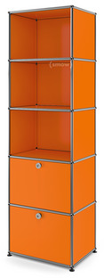 USM Haller Bookcase 50 With 2 drop-down doors|Pure orange RAL 2004