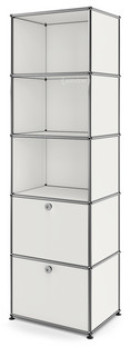 USM Haller Bookcase 50 With 2 drop-down doors|Pure white RAL 9010