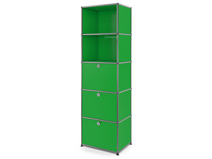 USM Haller Bookcase 50 With 3 drop-down doors|USM green