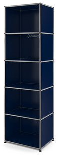 USM Haller Bookcase 50 Open|Steel blue RAL 5011