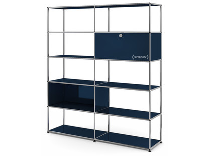 USM Haller Living Room Shelf L Steel blue RAL 5011