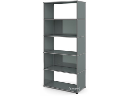 USM Haller Living Room Shelf M 2 back panels|Mid grey RAL 7005