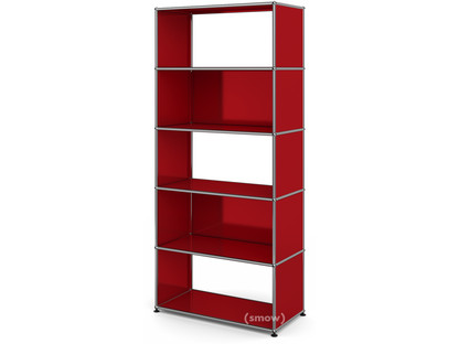 USM Haller Living Room Shelf M 2 back panels|USM ruby red