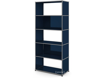 USM Haller Living Room Shelf M 2 back panels|Steel blue RAL 5011