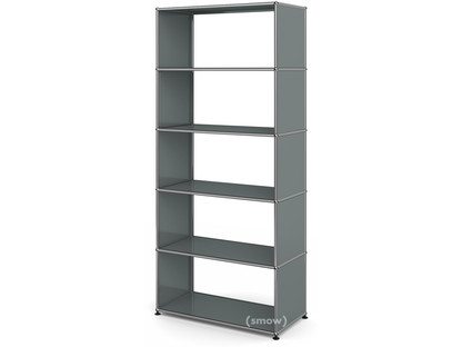 USM Haller Living Room Shelf M without back panel|Mid grey RAL 7005