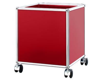 USM Haller Mobile Pedestal for Kids USM ruby red|H 43 x W 38 x D 38 cm