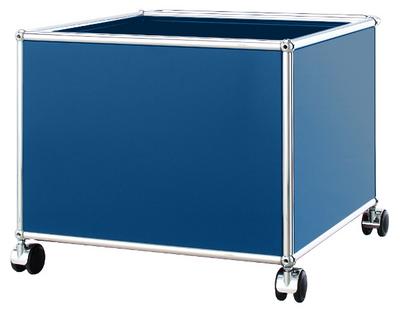 USM Haller Mobile Pedestal for Kids Gentian blue RAL 5010|H 43 x W 53 x D 53 cm