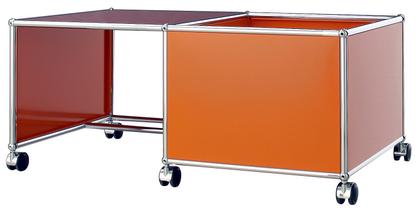 USM Haller Mobile Desk for Kids Case right|Pure orange RAL 2004 - USM ruby red
