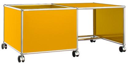 USM Haller Mobile Desk for Kids Case left|Golden yellow RAL 1004