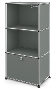 USM Haller Highboard for Kids with 1 Drop-down Door Mid grey RAL 7005