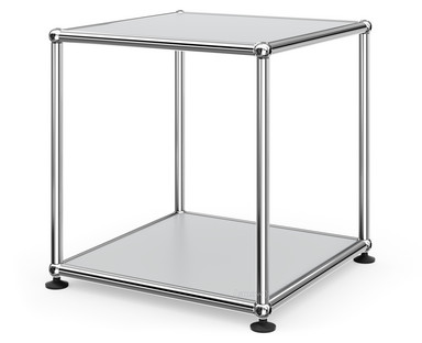 USM Haller Side Table 35 Both panels metal|Light grey RAL 7035